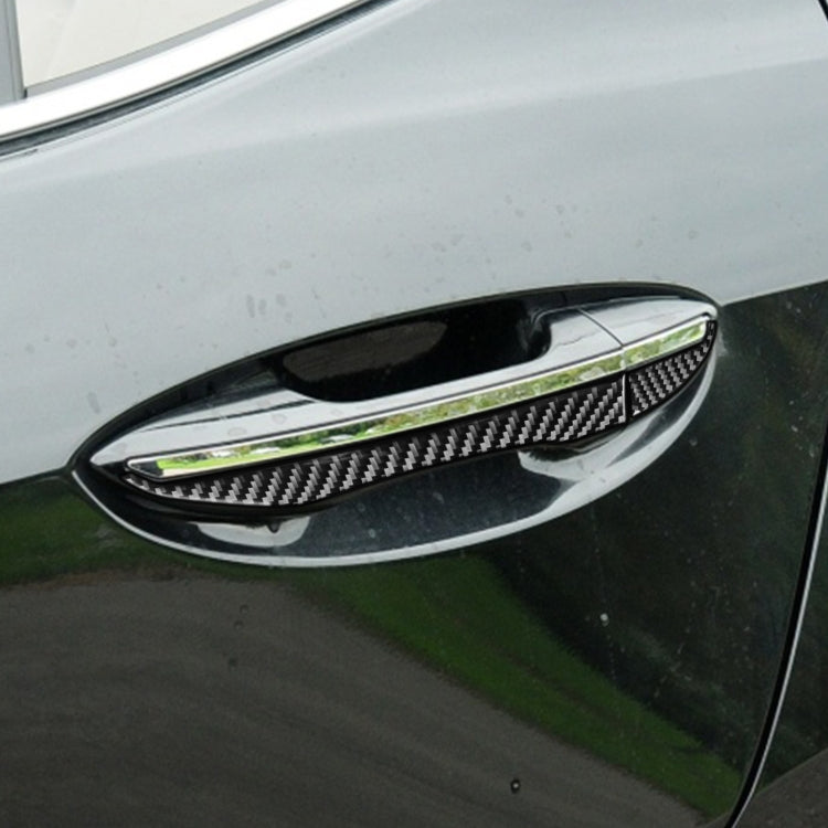 Car Carbon Fiber Door Outside Handle Decorative Sticker for Toyota Corolla / Levin 2014-2018, Left and Right Drive Universal, Door Outside Handle