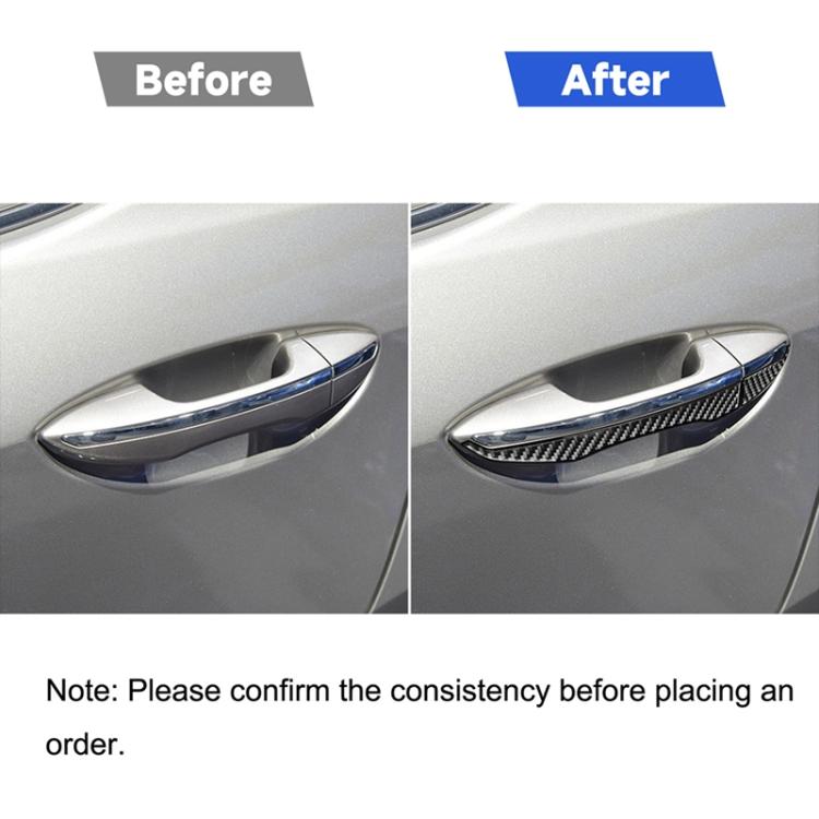 Car Carbon Fiber Door Outside Handle Decorative Sticker for Toyota Corolla / Levin 2014-2018, Left and Right Drive Universal, Door Outside Handle