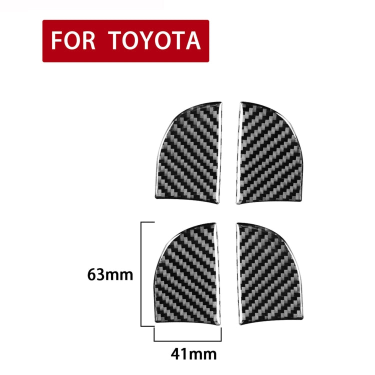 Car Carbon Fiber Inner Door Bowl Decorative Sticker for Toyota Corolla / Levin 2014-2018, Left and Right Drive Universal, Inner Door Bowl