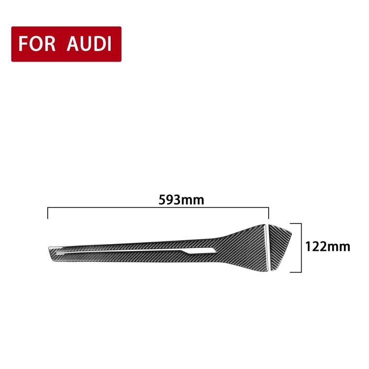 Car Carbon Fiber Central Control Decorative Sticker for Audi A6L / A7 2019-, Right Drive, Central Control, Right Drive