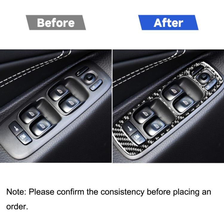 4 in 1 Car Carbon Fiber Door Set B Decorative Sticker for Volvo XC90 2003-2014, Left Drive, Door Set B, Left Drive