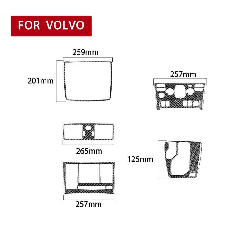 7 in 1 Car Carbon Fiber Gear Set A Decorative Sticker for Volvo XC90 2003-2014, Left Drive, Gear Set A