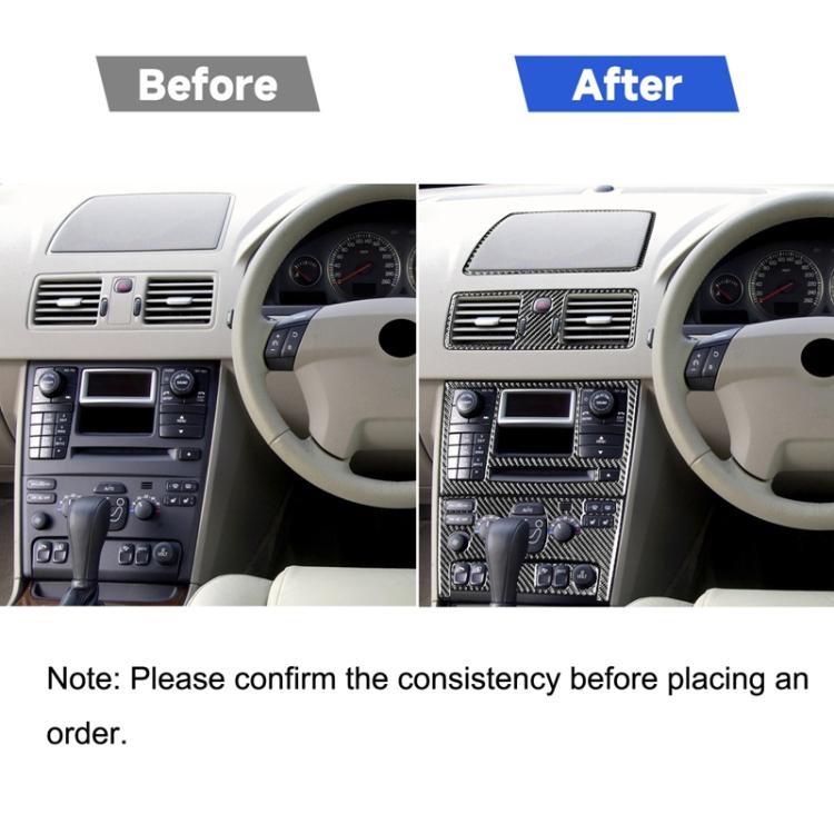 7 in 1 Car Carbon Fiber Gear Set A Decorative Sticker for Volvo XC90 2003-2014, Left Drive, Gear Set A