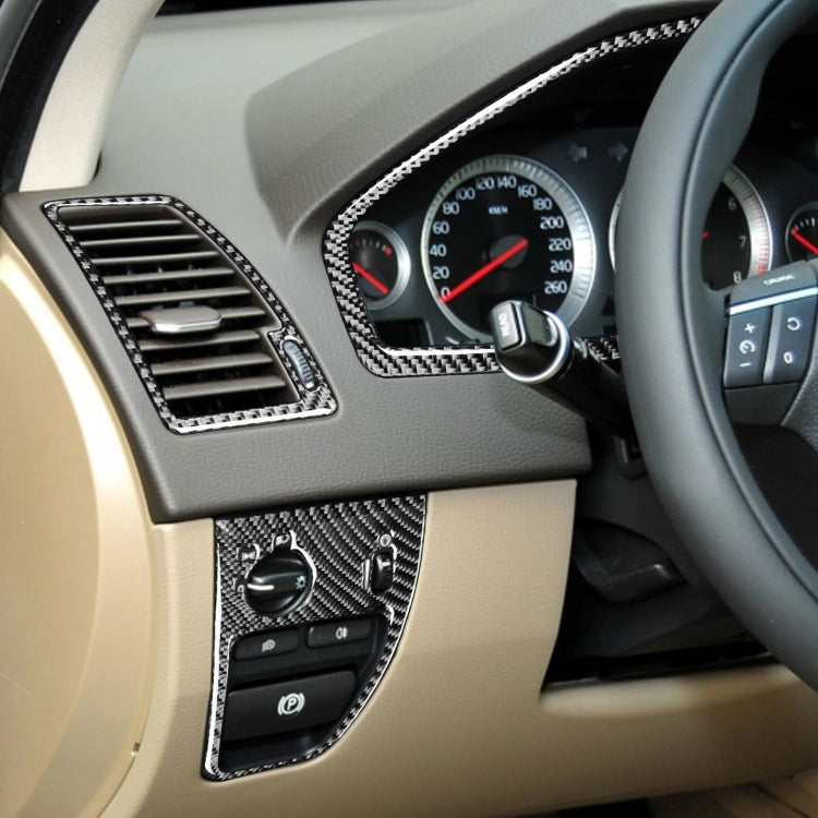 3 in 1 Car Carbon Fiber Steering Wheel Set Decorative Sticker for Volvo XC90 2003-2014, Left and Right Drive Universal, Steering Wheel Set