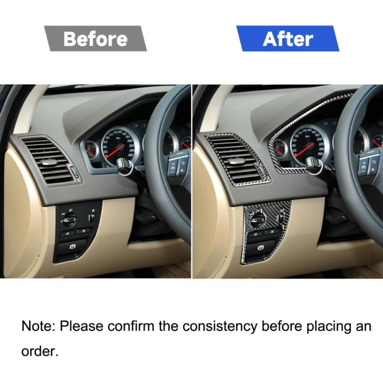 3 in 1 Car Carbon Fiber Steering Wheel Set Decorative Sticker for Volvo XC90 2003-2014, Left and Right Drive Universal, Steering Wheel Set