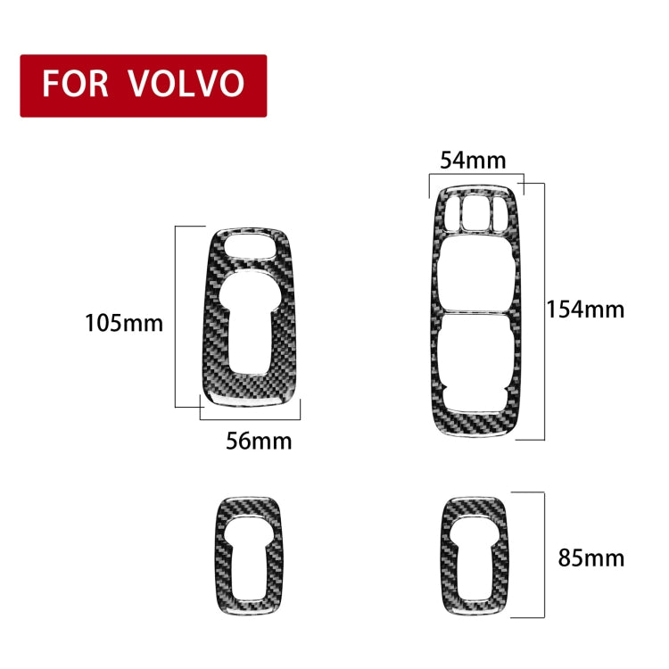 Car Carbon Fiber Window Lift B Decorative Sticker for Volvo XC90 2008-2014, Right Drive, Window Lift B, Right Drive
