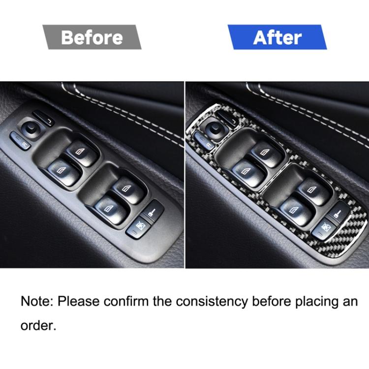 Car Carbon Fiber Window Lift B Decorative Sticker for Volvo XC90 2008-2014, Right Drive, Window Lift B, Right Drive