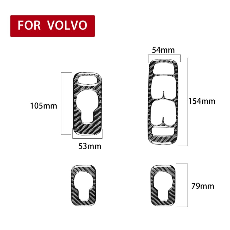 Car Carbon Fiber Window Lift A Decorative Sticker for Volvo XC90 2003-2007, Right Drive, Window Lift A, Right Drive