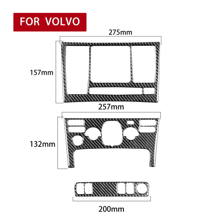 Car Carbon Fiber Control Panel Set A Decorative Sticker for Volvo XC90 2003-2014, Left and Right Drive Universal, Control Panel Set A