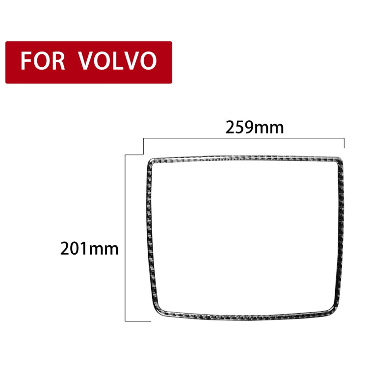 Car Carbon Fiber Screen Base Decorative Sticker for Volvo XC90 2003-2014, Left and Right Drive Universal, Screen Base