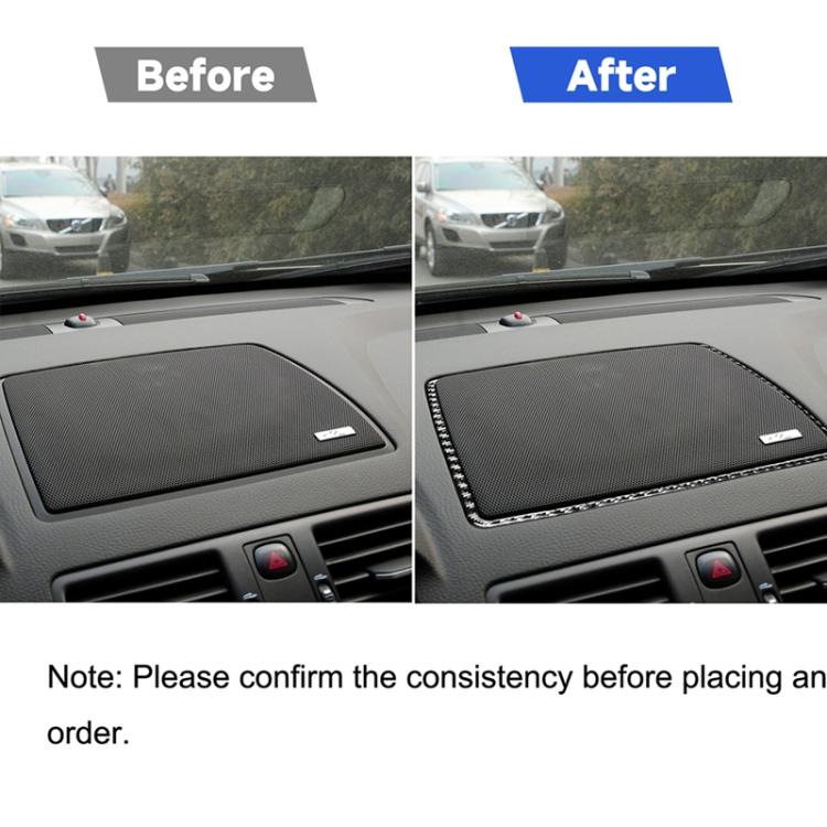 Car Carbon Fiber Screen Base Decorative Sticker for Volvo XC90 2003-2014, Left and Right Drive Universal, Screen Base