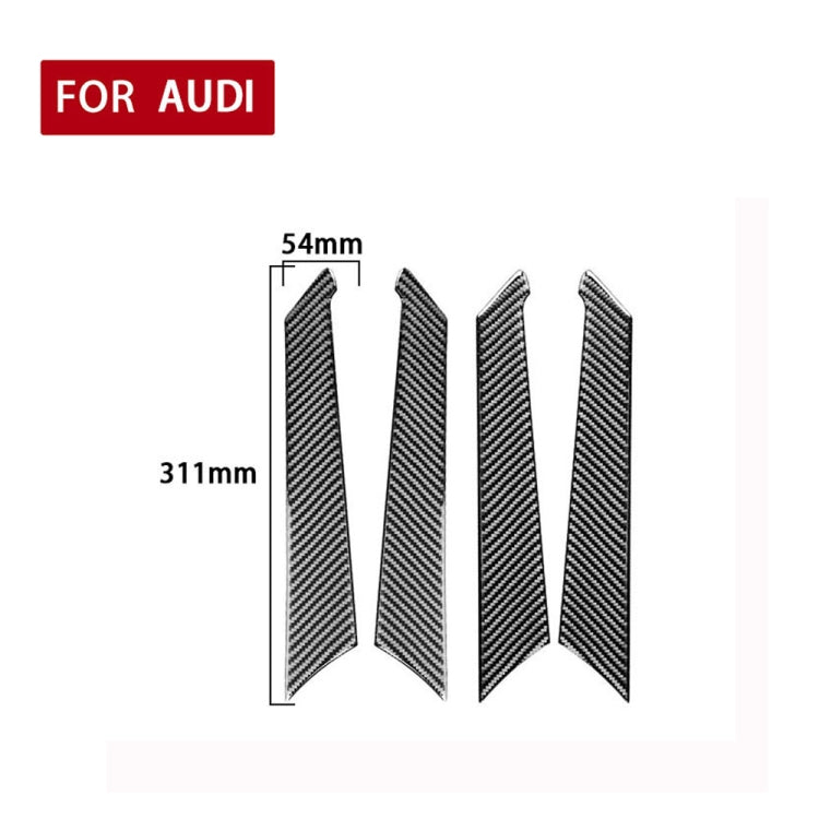 Car Carbon Fiber Door Panel Decorative Sticker for Audi A6L / A7 2019-, Left and Right Drive Universal, Door Panel