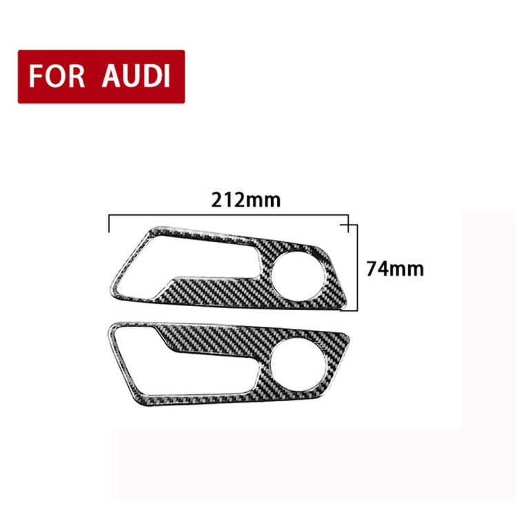 Car Carbon Fiber Seat Adjustment Panel Decorative Sticker for Audi A6L / A7 2019-, Left and Right Drive Universal, Seat Adjustment Panel
