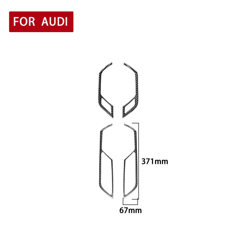 Car Carbon Fiber Inner Door Handle Decorative Sticker for Audi A6L / A7 2019-, Left and Right Drive Universal, Inner Door Handle