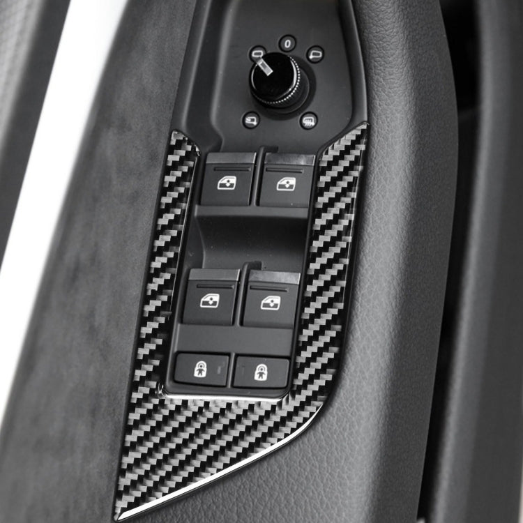 Car Carbon Fiber Window Glass Lift Decorative Sticker for Audi A6L / A7 2019-, Left Drive, Window Glass Lift, Left Drive