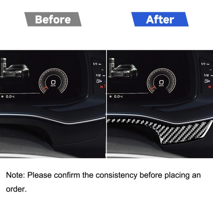 Car Carbon Fiber Dashboard Decorative Sticker for Audi A6L / A7 2019-, Left and Right Drive Universal, Dashboard