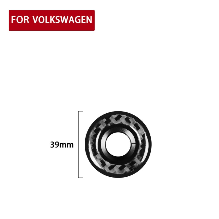 Car Carbon Fiber Ignition Ring Decorative Sticker for Volkswagen Beetle 2012-2019, Left and Right Drive Universal, Ignition Ring