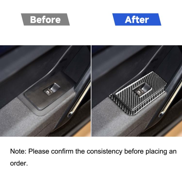 Car Carbon Fiber Glass Lift Panel Decorative Sticker for Volkswagen Beetle 2012-2019, Right Drive, Glass Lift Panel, Right Drive