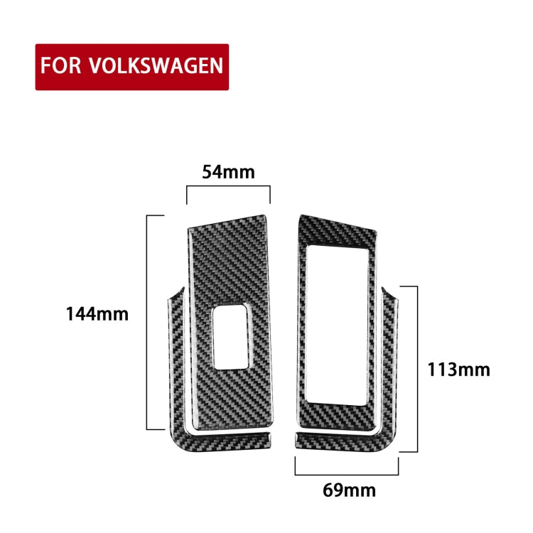 Car Carbon Fiber Glass Lift Panel Decorative Sticker for Volkswagen Beetle 2012-2019, Left Drive, Glass Lift Panel, Left Drive