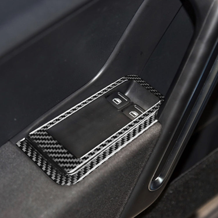 Car Carbon Fiber Glass Lift Panel Decorative Sticker for Volkswagen Beetle 2012-2019, Left Drive, Glass Lift Panel, Left Drive