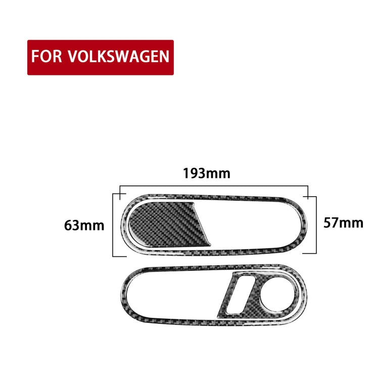 Car Carbon Fiber Door Inside Handle Decorative Sticker for Volkswagen Beetle 2012-2019, Left Drive, Door Inside Handle, Left Drive