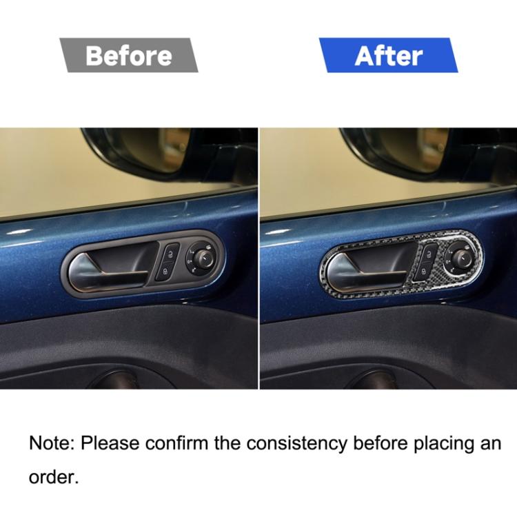 Car Carbon Fiber Door Inside Handle Decorative Sticker for Volkswagen Beetle 2012-2019, Left Drive, Door Inside Handle, Left Drive