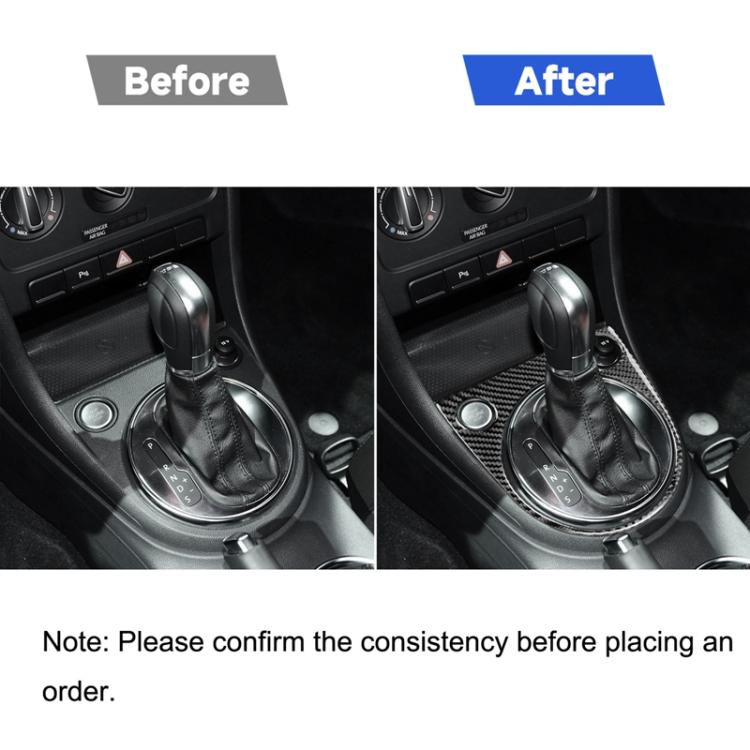 Car Carbon Fiber Gear Panel Frame B Decorative Sticker for Volkswagen Beetle 2012-2019, Left and Right Drive Universal, Gear Panel Frame B
