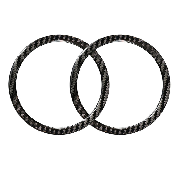 2 PCS Car Carbon Fiber Horn Ring Solid Color Decorative Sticker for BMW G01 X3 2018-2020 / G02 X4 2019-2020, Left and Right Drive Universal, 2 PCS Horn Ring