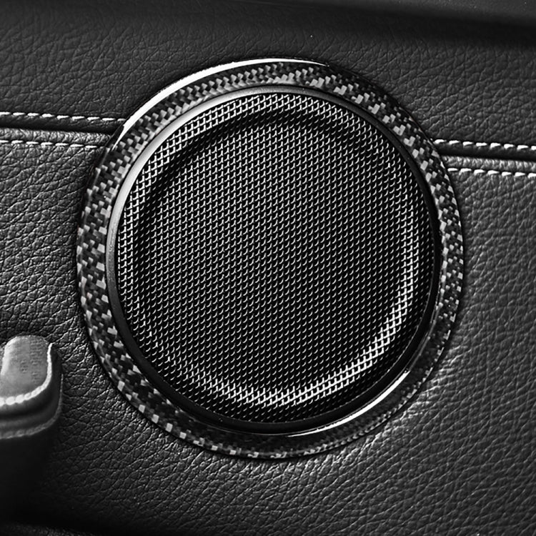 2 PCS Car Carbon Fiber Horn Ring Solid Color Decorative Sticker for BMW G01 X3 2018-2020 / G02 X4 2019-2020, Left and Right Drive Universal, 2 PCS Horn Ring