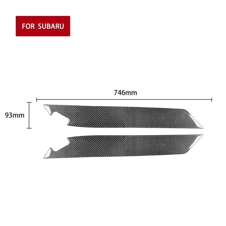 2 in 1 Car Carbon Fiber Door Panel Decorative Sticker for Subaru BRZ / Toyota 86 2017-2019, Left and Right Drive Universal, Door Panel