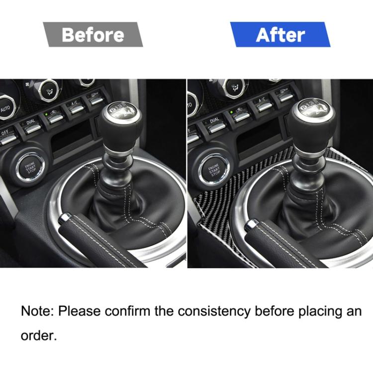 Car Carbon Fiber Gear Decorative Sticker for Subaru BRZ / Toyota 86 2017-2019, Left Drive, Gear, Left Drive
