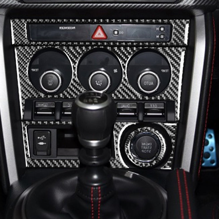 5 in 1 Car Carbon Fiber Control Panel A Decorative Sticker for Subaru BRZ / Toyota 86 2017-2019, Right Drive, Control Panel A