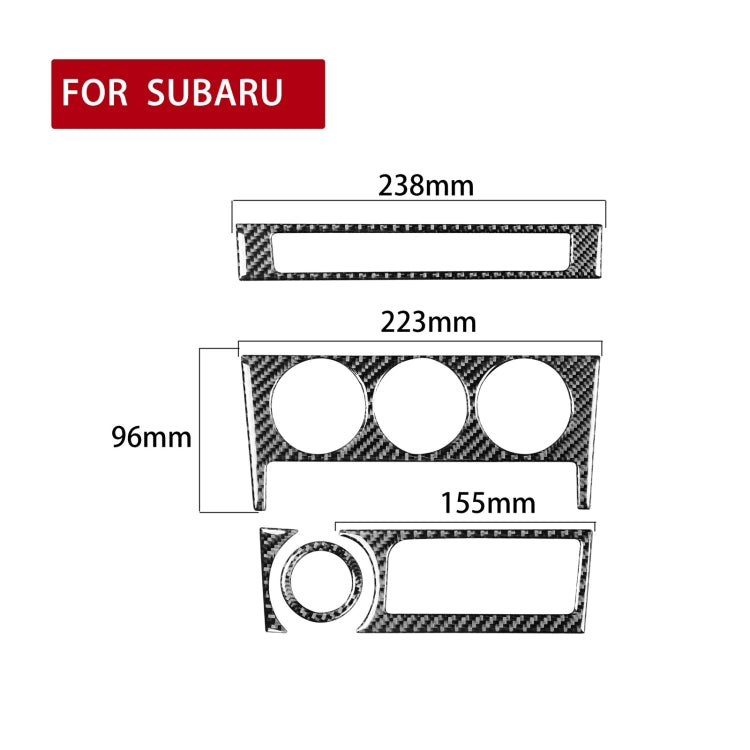 5 in 1 Car Carbon Fiber Control Panel A Decorative Sticker for Subaru BRZ / Toyota 86 2017-2019, Left Drive, Storage Box A