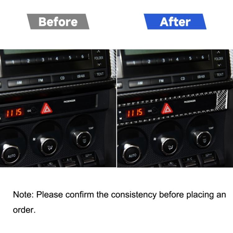 Car Carbon Fiber Emergency Light Frame Decorative Sticker for Subaru BRZ / Toyota 86 2017-2019, Left and Right Drive Universal, Emergency Light Frame