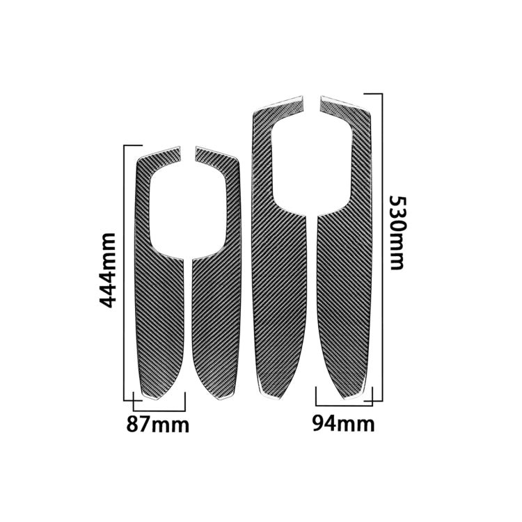 4 PCS / Set Carbon Fiber Car Door Armrest Panel Decorative Sticker for Toyota Tundra 2014-2018, Left Right Driving, Door Armrest Panel