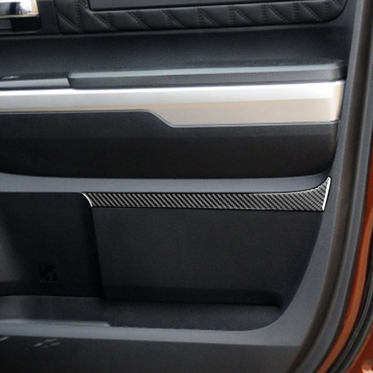 4 PCS / Set Carbon Fiber Car Door Panel Decorative Sticker for Toyota Tundra 2014-2018, Left Right Driving, Door Panel