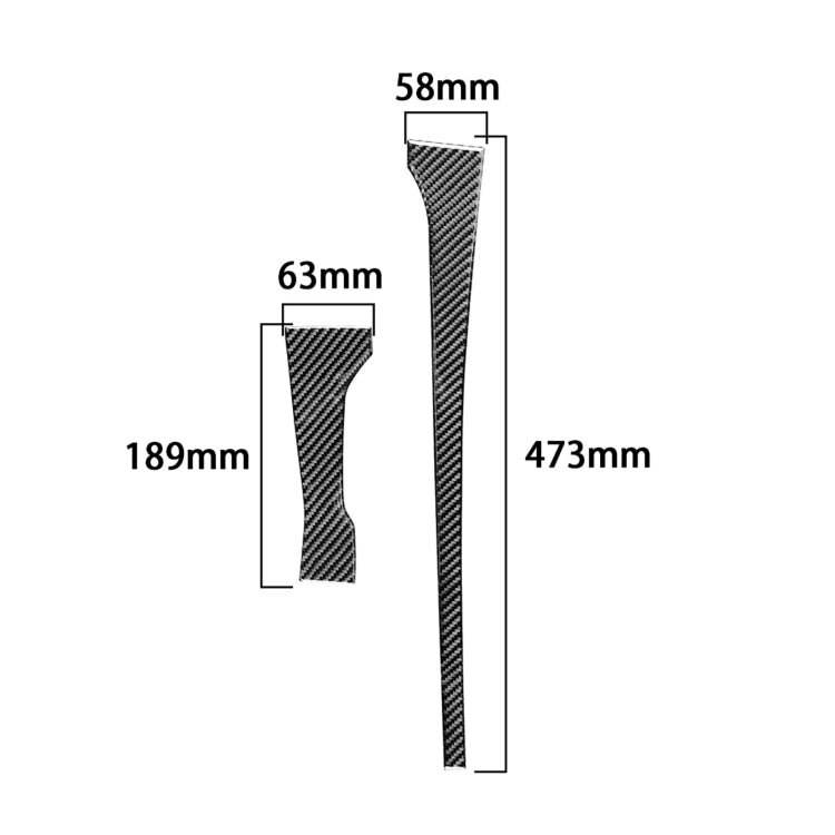 2 PCS / Set Carbon Fiber Car Central Control Gear Decorative Sticker for Toyota Tundra 2014-2018, Left Right Driving, Central Control Gear