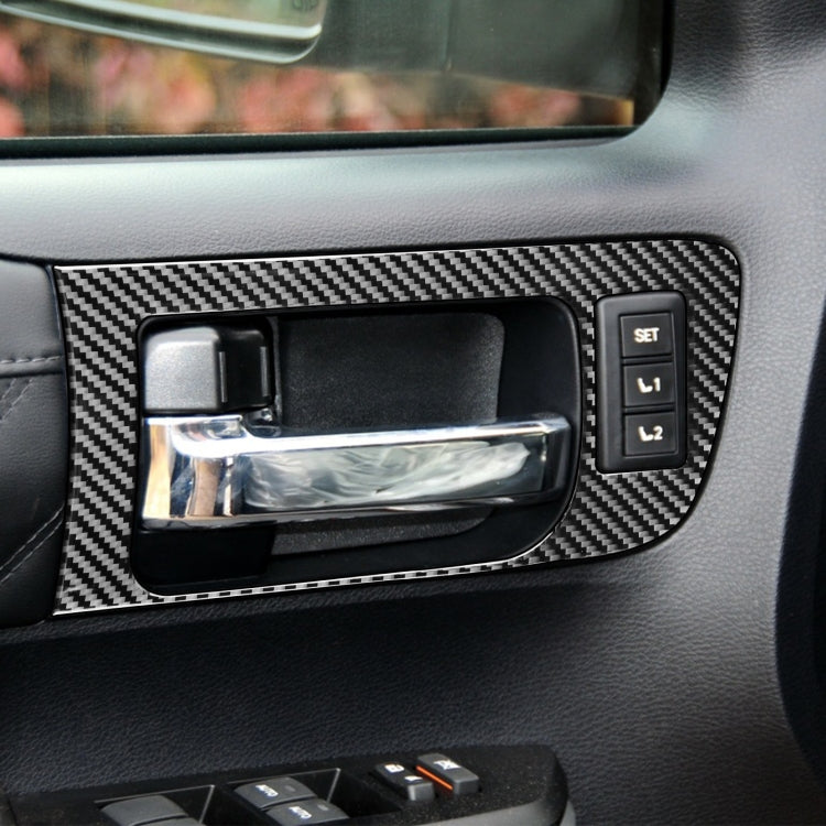 4 PCS / Set Carbon Fiber Car Door Inner Handle Decorative Sticker for Toyota Tundra 2014-2018, Left Driving, Door Inner Handle, Left Driving