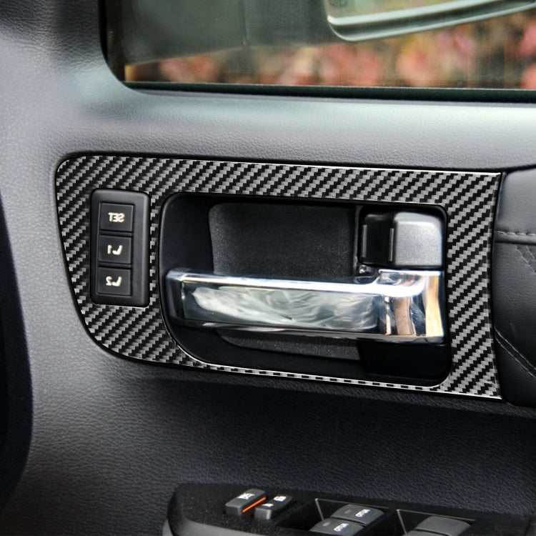 4 PCS / Set Carbon Fiber Car Door Inner Handle Decorative Sticker for Toyota Tundra 2014-2018, Right Driving, Door Inner Handle, Right Driving