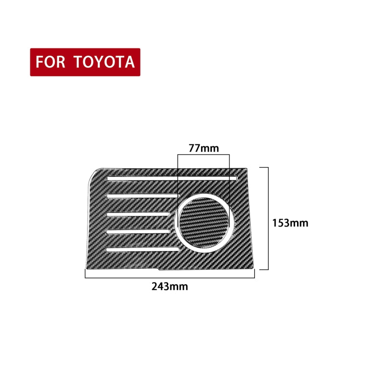 2 PCS / Set Carbon Fiber Car Central Control Storage Box Slot Mat Decorative Sticker for Toyota Tundra 2014-2018, Left Right Driving, Central Control Storage Box Slot Mat