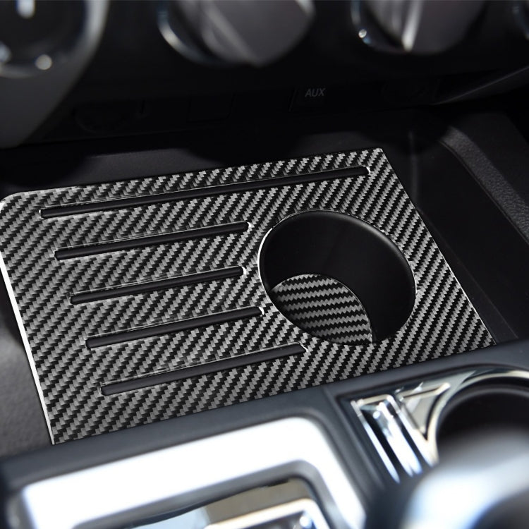 2 PCS / Set Carbon Fiber Car Central Control Storage Box Slot Mat Decorative Sticker for Toyota Tundra 2014-2018, Left Right Driving, Central Control Storage Box Slot Mat