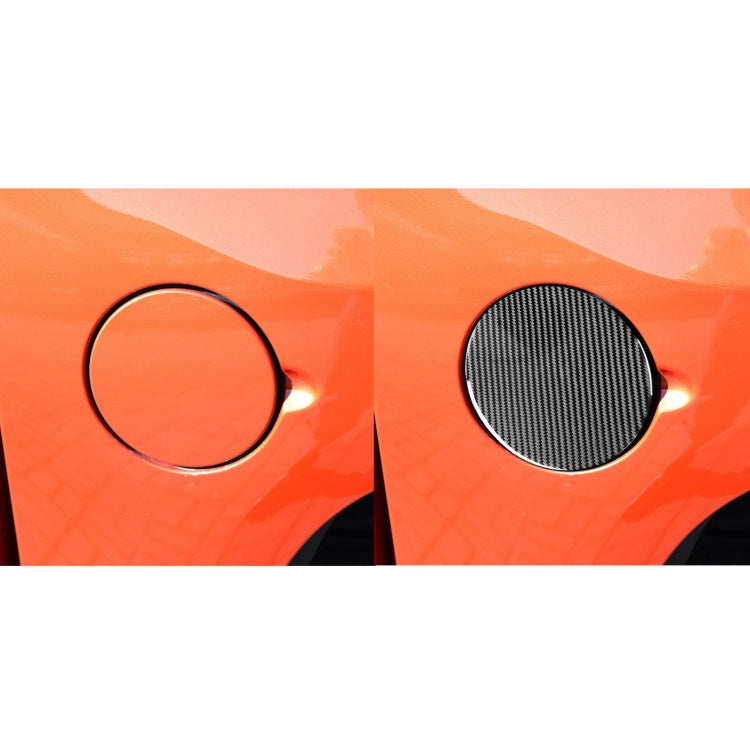 Carbon Fiber Car Fuel Tank Cover Decorative Sticker for Toyota Tundra 2014-2018, Left Right Driving Universal, Fuel Tank Cover