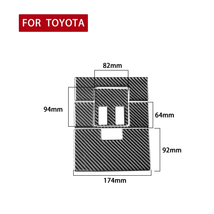 4 PCS / Set Carbon Fiber Car Front Row Reading Light Panel Decorative Sticker for Toyota Tundra 2014-2018, Left Right Driving Universal, Front Row Reading Light Panel