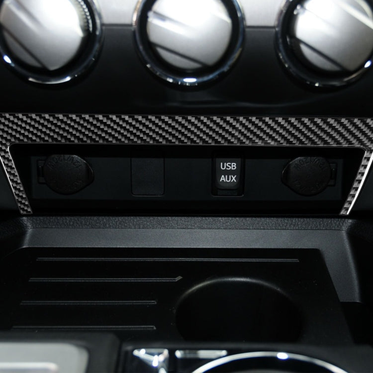 2 PCS / Set Carbon Fiber Car Central Control Air Conditioner Switch Panel Decorative Sticker for Toyota Tundra 2014-2018, Left Right Driving Universal, Central Control Air Conditioner Switch Panel