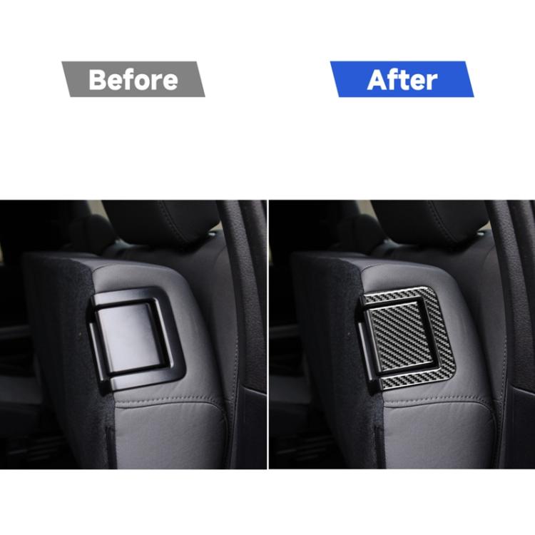 4 PCS / Set Carbon Fiber Car Rear Seat Adjustment Panel Decorative Sticker for Toyota Tundra 2014-2018, Left Right Driving Universal, Rear Seat Adjustment Panel