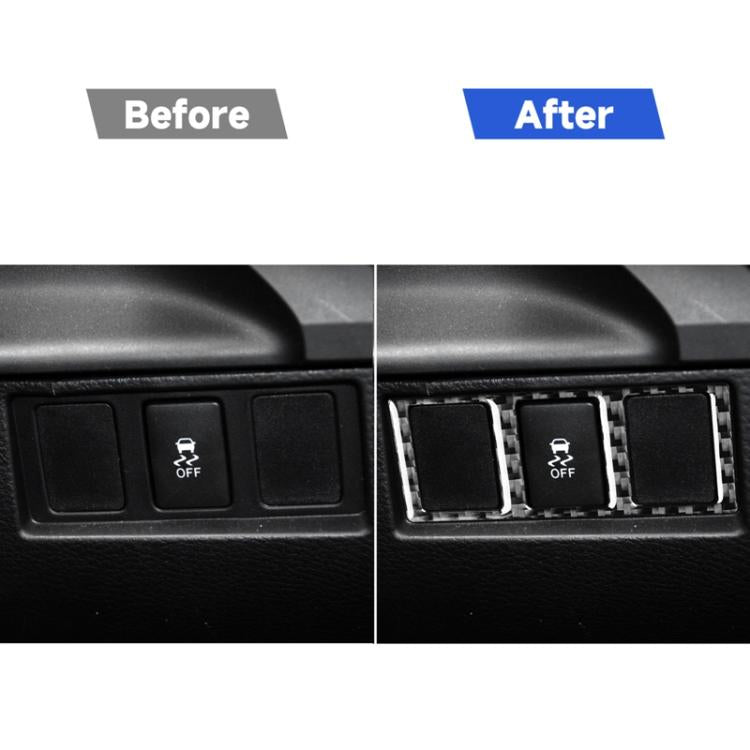 Carbon Fiber Car Mode Switch Decorative Sticker for Toyota Tundra 2014-2018, Left Right Driving Universal, Mode Switch