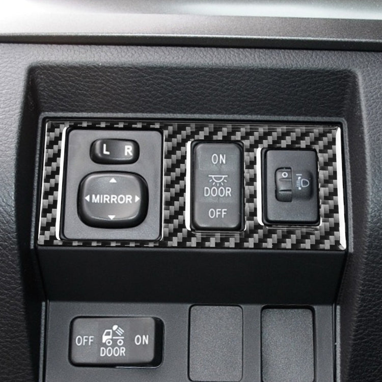 Carbon Fiber Car Headlight Height Adjustment Switch Decorative Sticker for Toyota Tundra 2014-2018, Left Right Driving Universal, Headlight Height Adjustment Switch