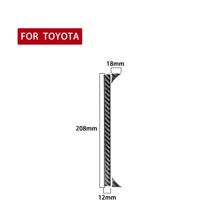 3 PCS / Set Carbon Fiber Car Central Control Cup Holder Decorative Sticker for Toyota Tundra 2014-2018, Left Driving, Central Control Cup Holder, Left Driving