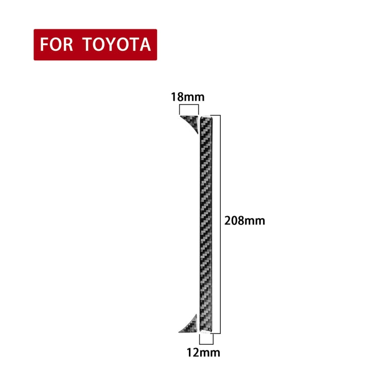 3 PCS / Set Carbon Fiber Car Central Control Cup Holder Decorative Sticker for Toyota Tundra 2014-2018, Right Driving, Central Control Cup Holder, Right Driving