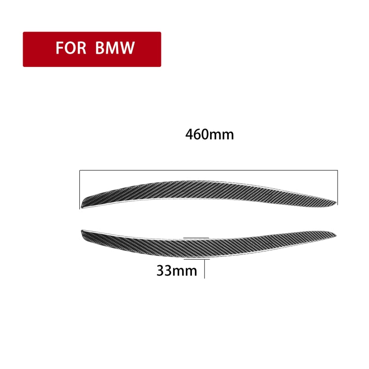 2 PCS / Set Carbon Fiber Car Lamp Eyebrow Decorative Sticker for BMW E92 / E93 2006-2012, Drop Glue Version, For BMW E92 / E93 2006-2012